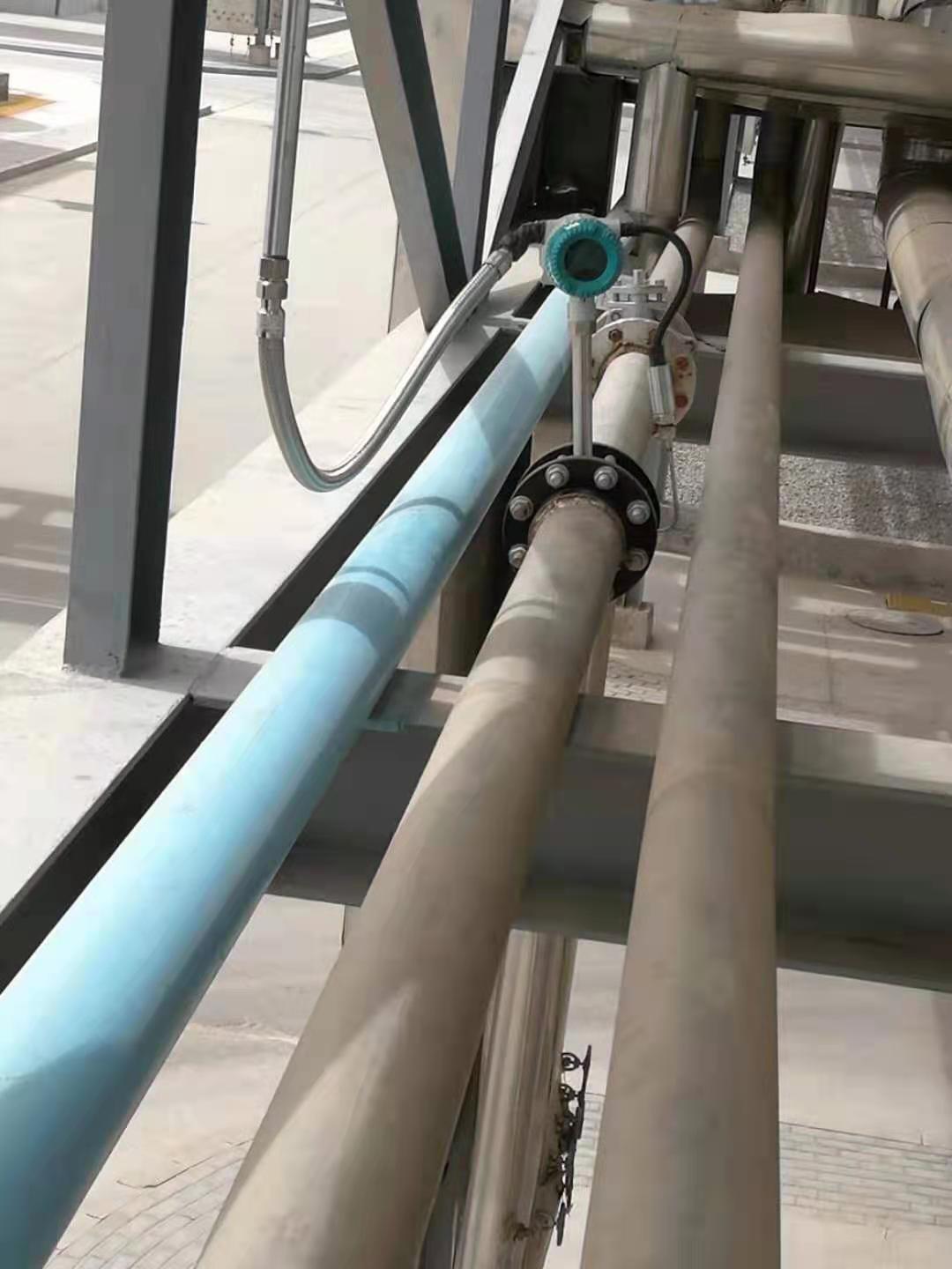 化工厂涡街流量计,安装调试完毕-伟德bv国际体育